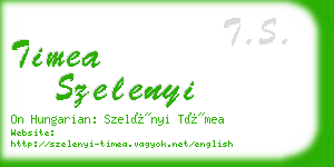 timea szelenyi business card